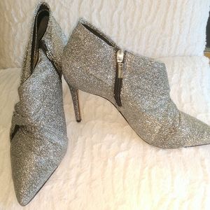 SCHUTZ Silver Ankle Booties